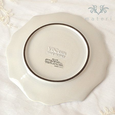 Amazon.co.jp: クリーム レースプレート 21cm LaCeramicaVBC ceramica